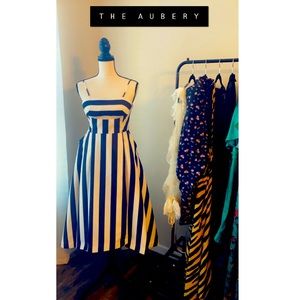 Navy/Ivory A-Line Dress